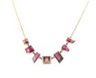 Tresor Collection - Biocolor Tourmaline Necklace With Diamond In 18k Yellow Gold