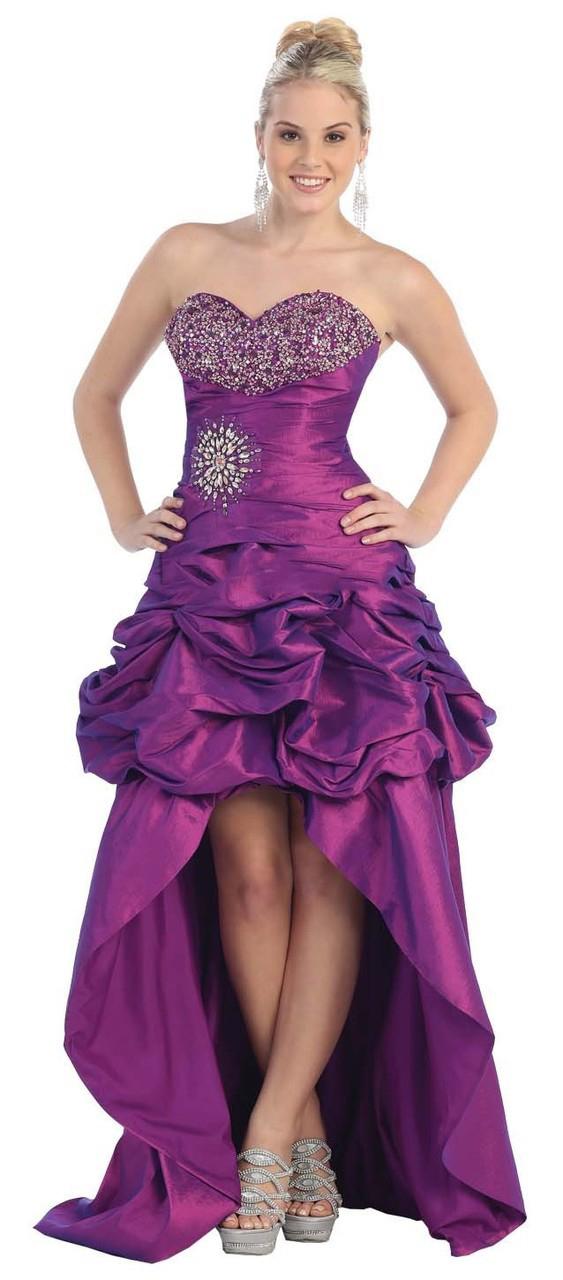 May Queen - Lustrous Sweetheart Pickup Mini Dress With Detachable Overskirt Mq781