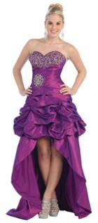 May Queen - Lustrous Sweetheart Pickup Mini Dress With Detachable Overskirt Mq781