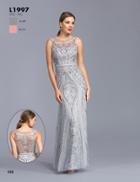 Aspeed - L1997 Bedazzled Illusion Bateau Fitted Prom Dress