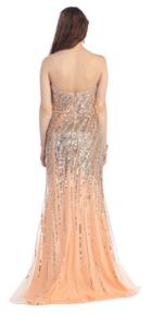 May Queen - Glimmering Metallic Sequined Sheath Gown Rq7158