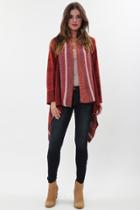 Goddis - Rayne Drape Sweater In Salmon Rose
