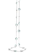 Tresor Collection - Aquamarine Oval Long Necklace In 18k White Gold