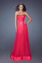 La Femme - 19809 Strapless Sweetheart Tulle Gown