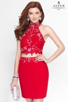 Alyce Paris B'dazzle - 46520 Short Dress In Raspberry