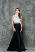 Glow By Colors - G679 Two Piece Embellished Mermaid Dress
