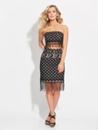 Madison James - 17-519 Strapless Two Piece Fringe Short Dress