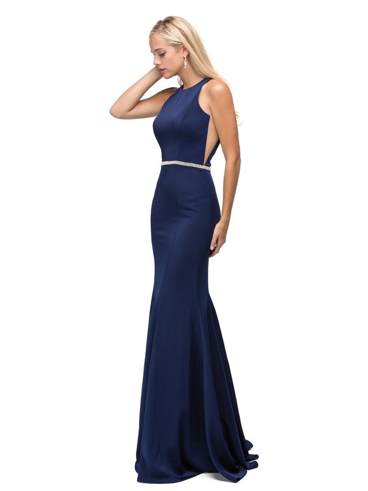 Dancing Queen - High Jewel Mermaid Gown In Navy 9757