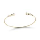Margaret Elizabeth - 14k Gold Cuff With 5-diamond End Caps