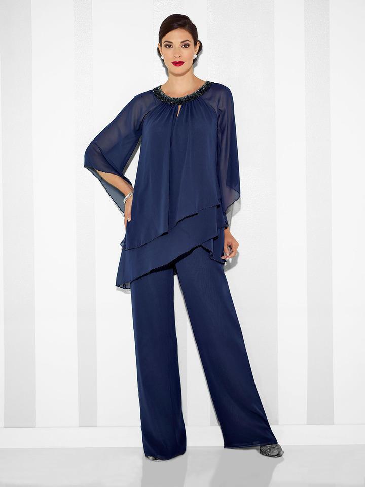 Cameron Blake - 117625w Three-piece Chiffon Set