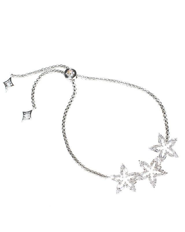 Cz By Kenneth Jay Lane - Triple Star Bolo Bracelet