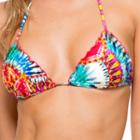 Luli Fama - Encantadora Crystallized Wavey Triangle Top In Multi-color (l51401)