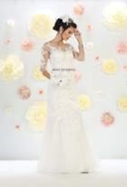 Dazzling Embroidered Illusion Sweetheart Neck Mermaid Gown