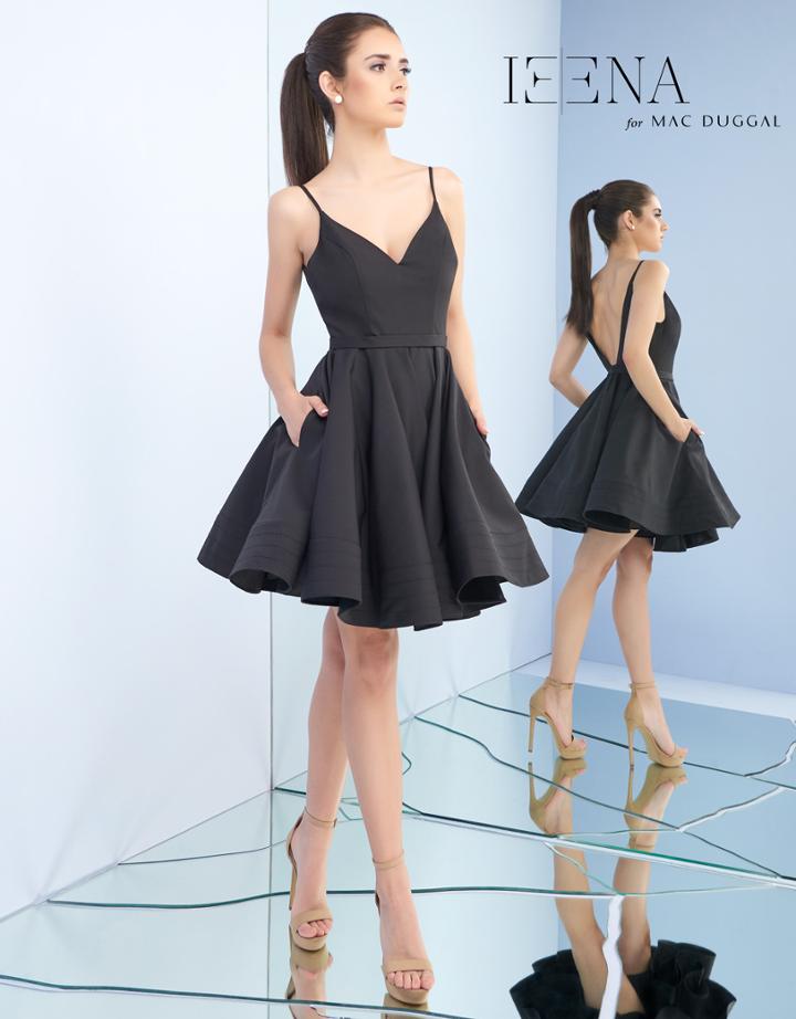 Ieena Duggal - 48775i Flirty Sleeveless V Back Cocktail Dress