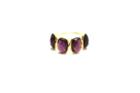 Tresor Collection - Rhodolite Stackable Ring Band With Adjustable Shank In 18k Yellow Gold