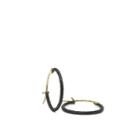 Nina Nguyen Jewelry - X-small 18mm Gold & Oxidized Hoops