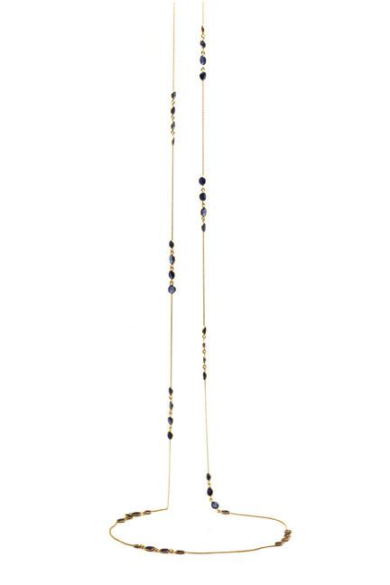 Tresor Collection - Iolite Oval Long Necklace In 18k Yg