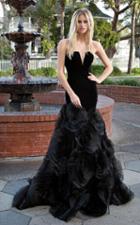 Colors Couture - J046 Embellished V-neck Mermaid Dress