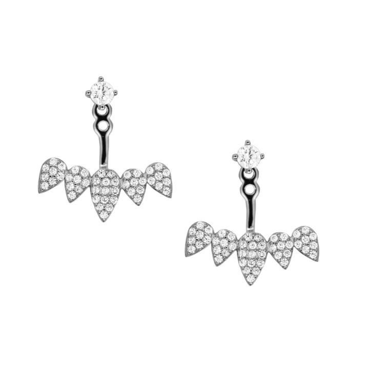 Rachael Ryen - Petal Ear Jackets In Silver