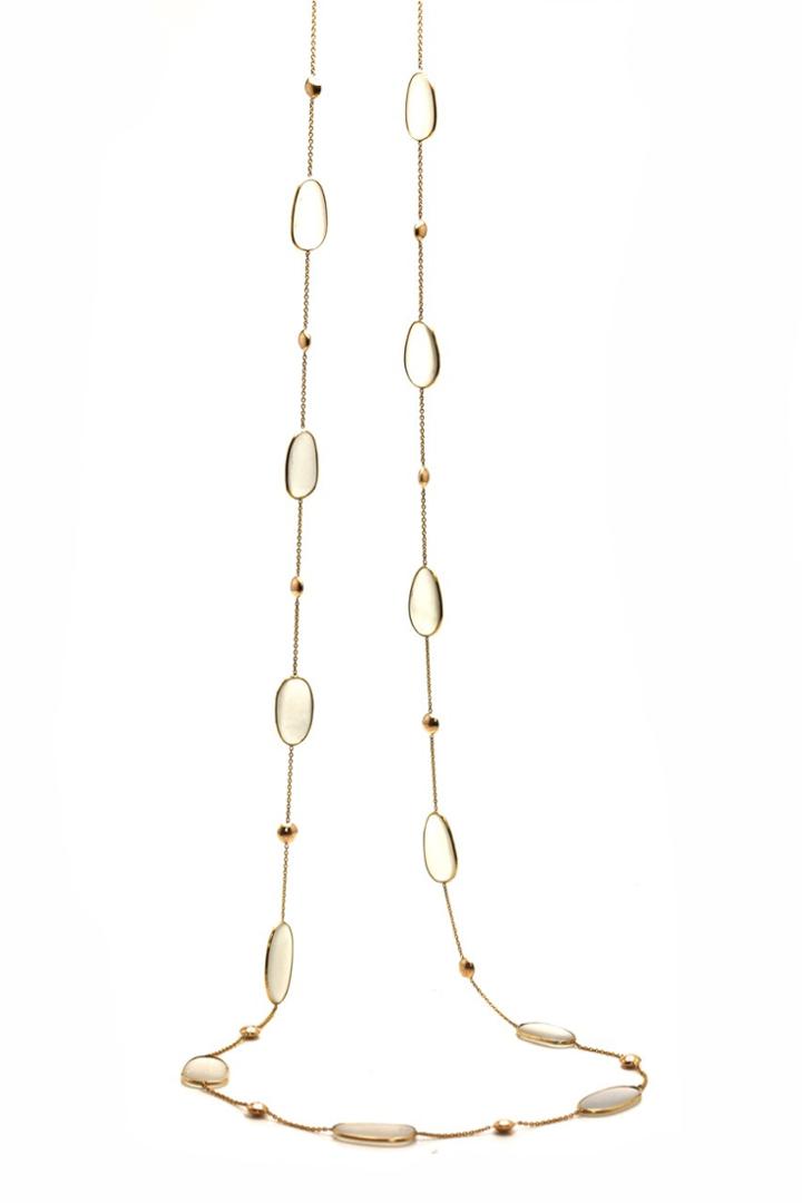 Tresor Collection - White Moonstone Necklace In 18k Yg