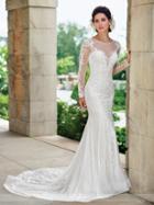 Enchanting By Mon Cheri - 117180 Long Sleeve Trumpet Wedding Gown