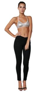 Model Citizen - Racer Sequin Bralette Lunar Rock Matte