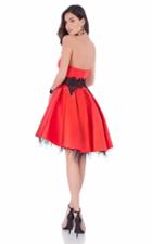 Terani Couture - Feather Fringed High-low Cocktail Dress 1621h1012