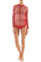Helen Jon - Zip-front Surf Shirt-tamarind