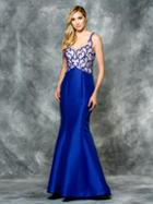 Colors Dress - 1602 Bejeweled V-neck Mermaid Dress