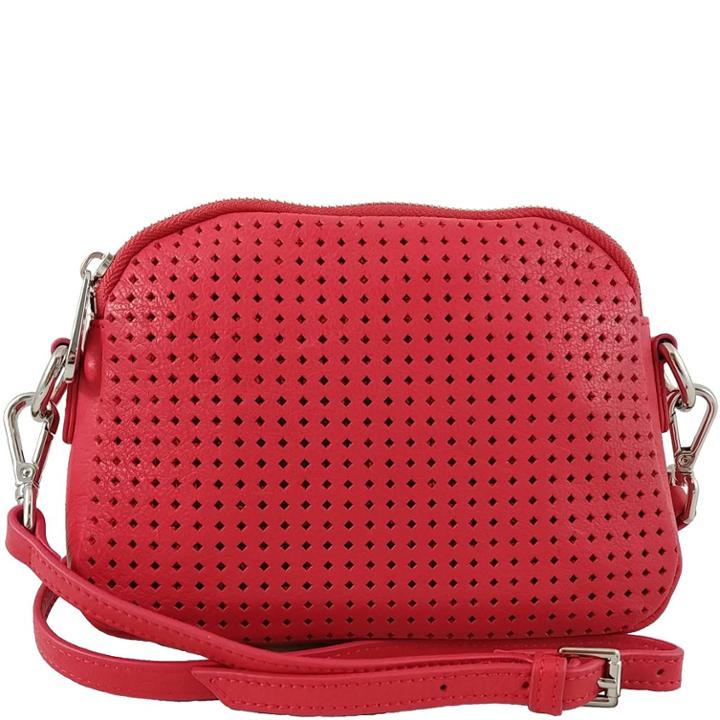 Joelle Hawkens By Treesje - Highland Mini Double Zip Crossbody Perforated Cow Leather / Pepper