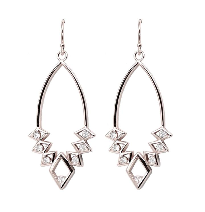 Rachael Ryen - Diamond Deco Drops In Silver