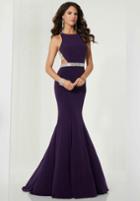 Tiffany Homecoming - 46117 Fitted Halter Trumpet Gown