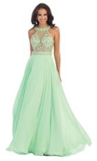 May Queen - Halter Neck Embellished Bodice A-line Dress Rq7259
