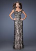 La Femme - 19274 Intricate Lace Beaded Evening Gown