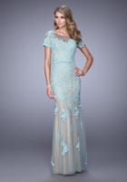 La Femme - 21703 Lace Illusion Bateau Sheath Dress