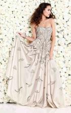 Shail K - Embellished Strapless Long Gown 1155