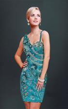 Mnm Couture - 8455sw Ornate Asymmetrical Cocktail Dress