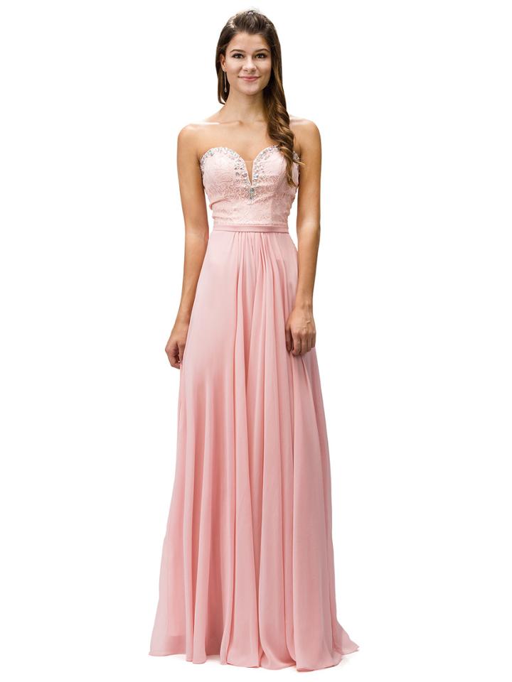 Sparkling Jeweled Strapless Sweetheart Laced A-line Dress