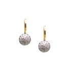 Tresor Collection - Diamond Lente Dangle Earrings In 18k White Gold