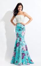 Rachel Allan - 6149 Strapless Two-piece Mermaid Gown