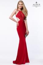 Alyce Paris Prom Collection - Long Jersey Prom Dress With Beaded Bodice 8019