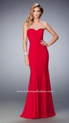 La Femme - 22401 Strapless Jersey Fitted Gown