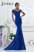 Janique - Classy Off-shoulder Evening Gown C1458