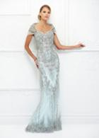Ivonne D For Mon Cheri - 118d04 Beaded Dress With Detachable Wrap