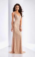 Clarisse - 3090 Crystal Embellished Sheath Gown