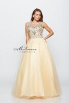 Milano Formals - Sleeveless Bejeweled High Neck Long A-line Dress E2180