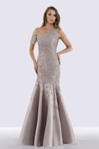 Feriani Couture - 18680 Embroidered Asymmetrical Fitted Mermaid Gown