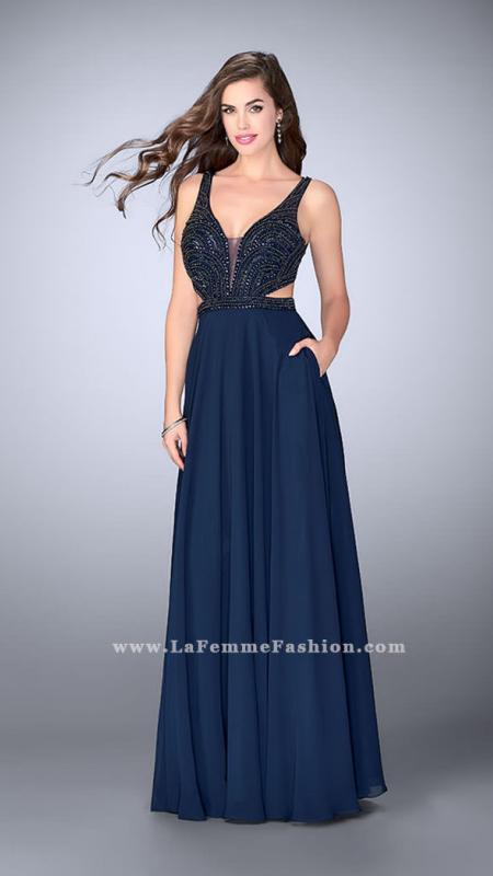 Gigi - Sleeveless Beaded V-neck Long A-line Dress 24050