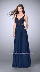 Gigi - Sleeveless Beaded V-neck Long A-line Dress 24050
