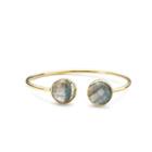 Margaret Elizabeth - Faceted 2 Stone Bangle Labradorite